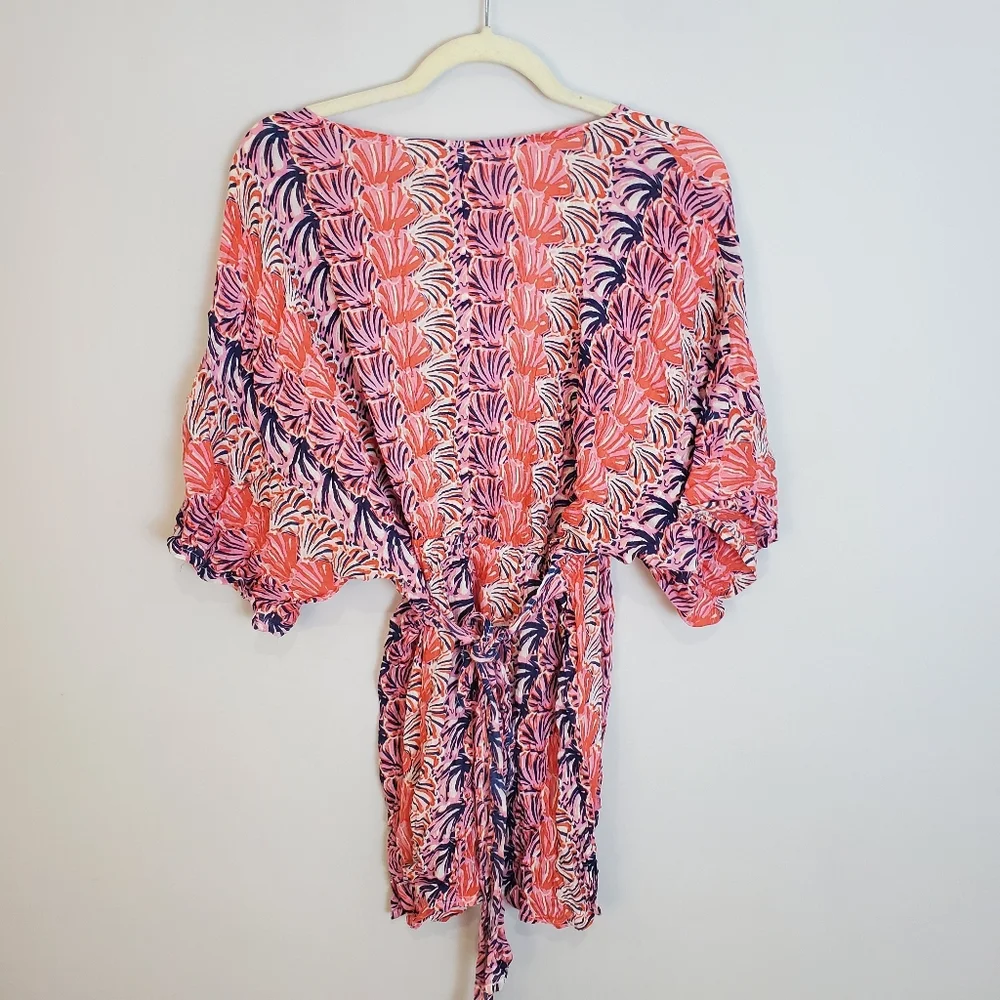 Simply Southern Scallop Shell Kimono Beach Cover-up Size S/M NWT